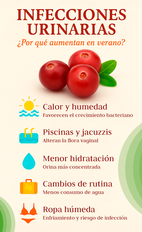 arándano rojo cistitis verano