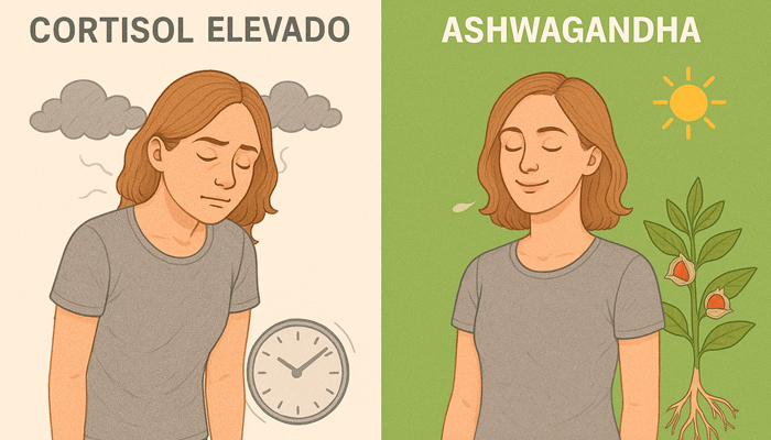 Cortisol elevado vs Ashwaganda