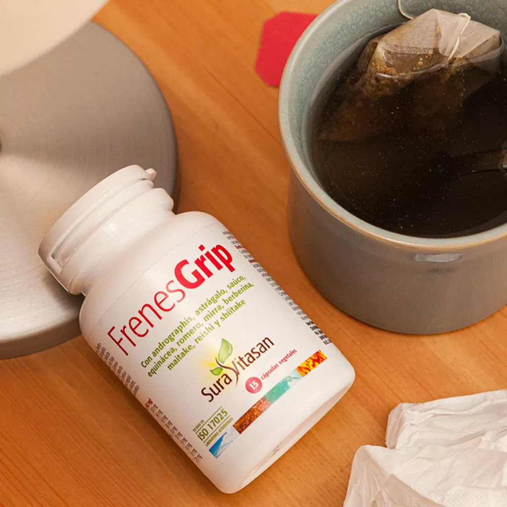 Envase de Frenes Grip – Fórmula de 10 extractos de plantas y de hongos