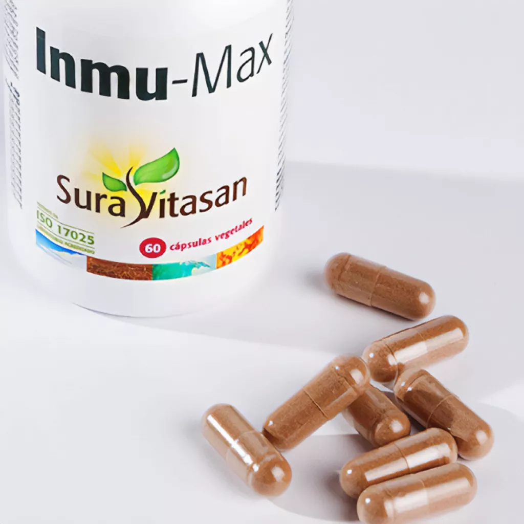 Envase de Inmu-Max fórmula de extractos vegetales Sura Vitasan