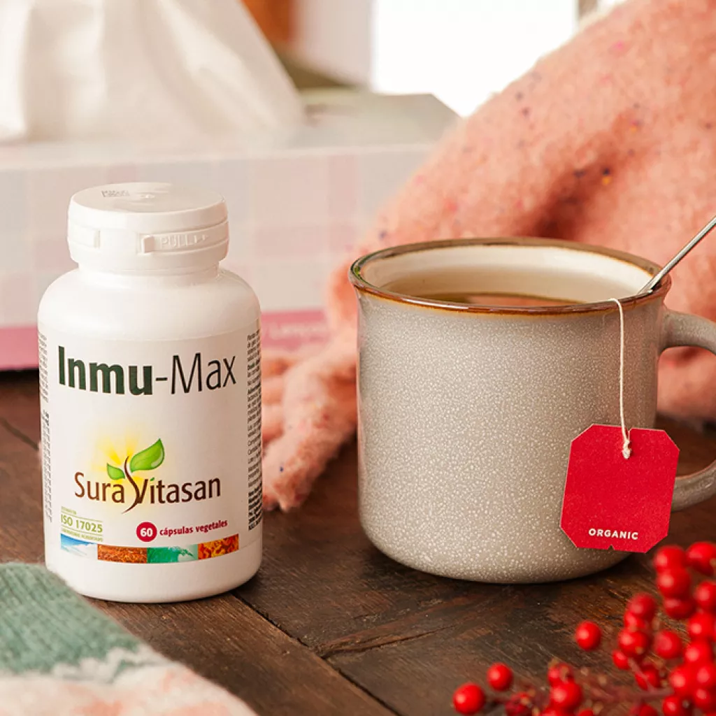 Envase de Inmu-Max fórmula de extractos vegetales Sura Vitasan