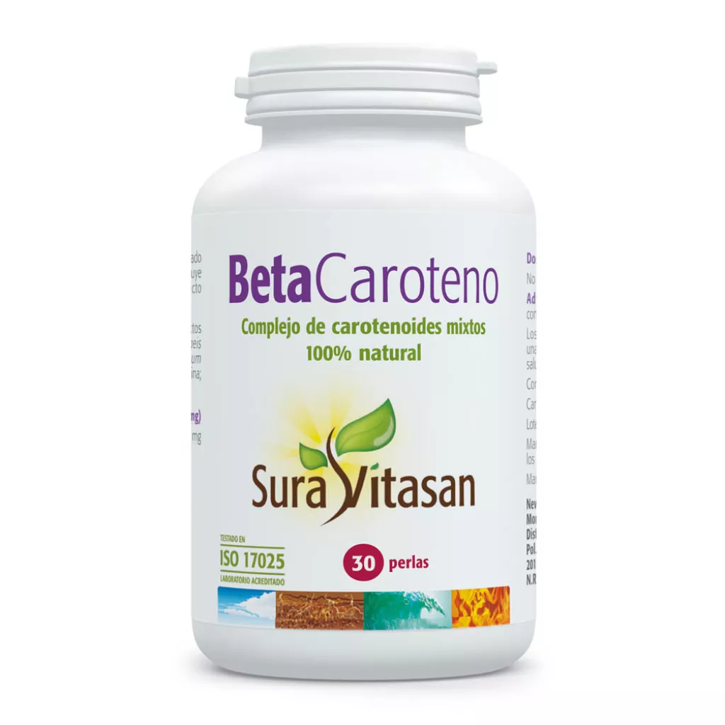 Envase de beta caroteno natural complejo de carotenoides Sura Vitasan