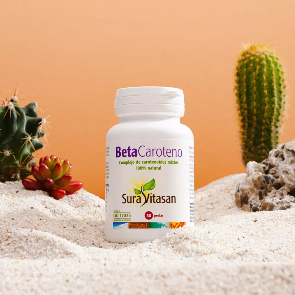 Envase de beta caroteno natural complejo de carotenoides Sura Vitasan