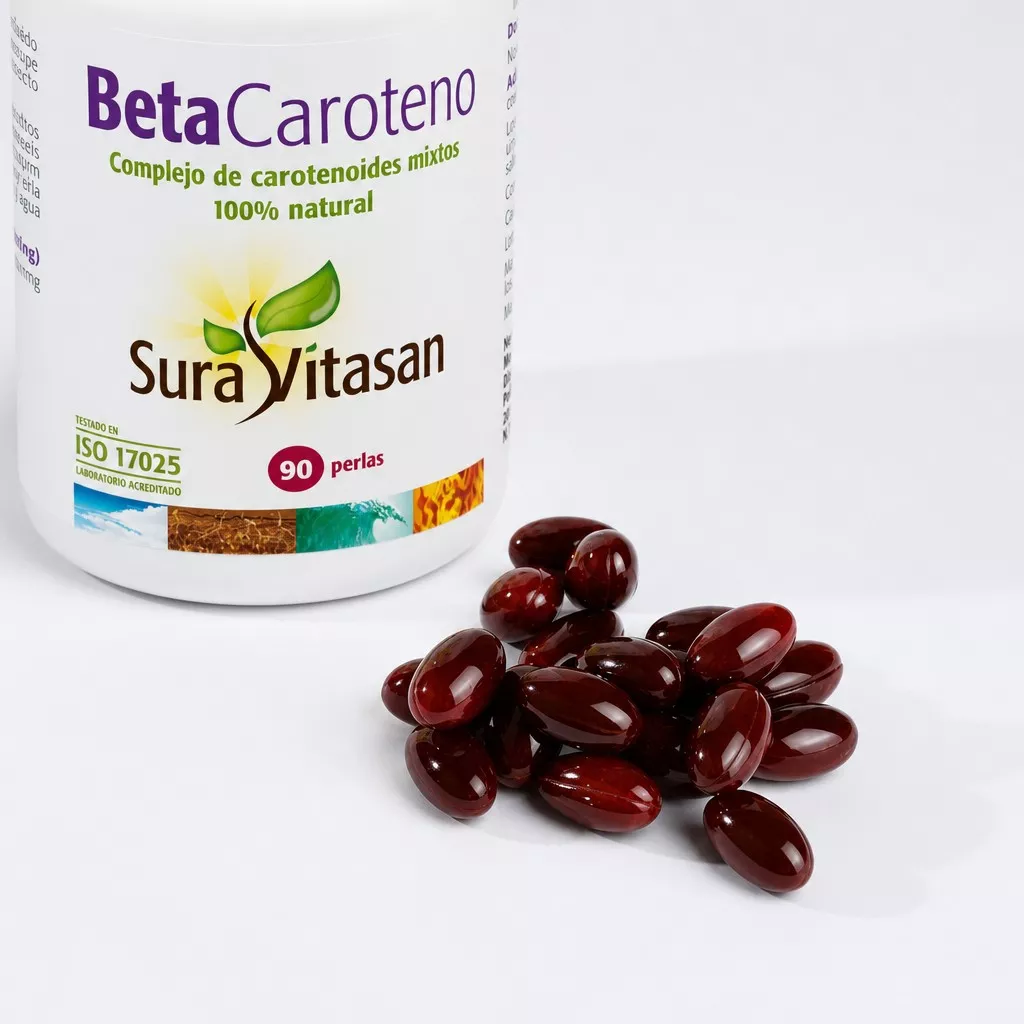 Envase de beta caroteno natural complejo de carotenoides Sura Vitasan
