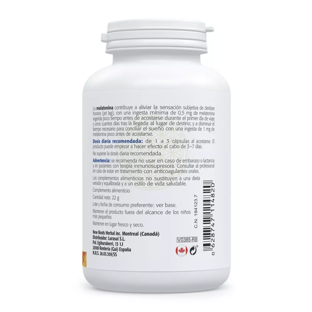 Envase de Dormo8 Complex con plantas, magnesio y melatonina Sura Vitasan