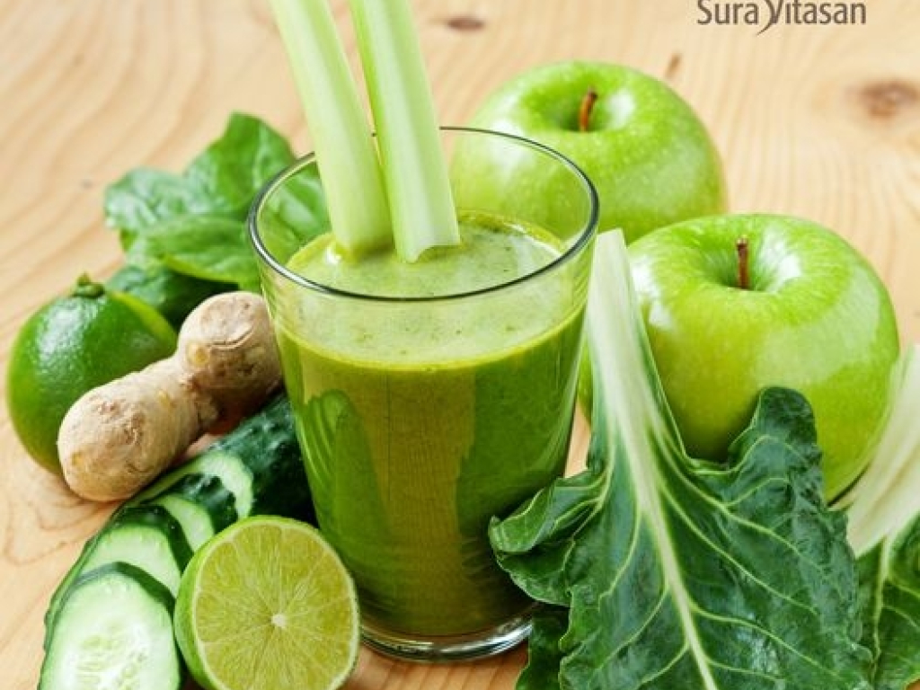 Smoothie de acelga, manzana verde, pepino y Greens